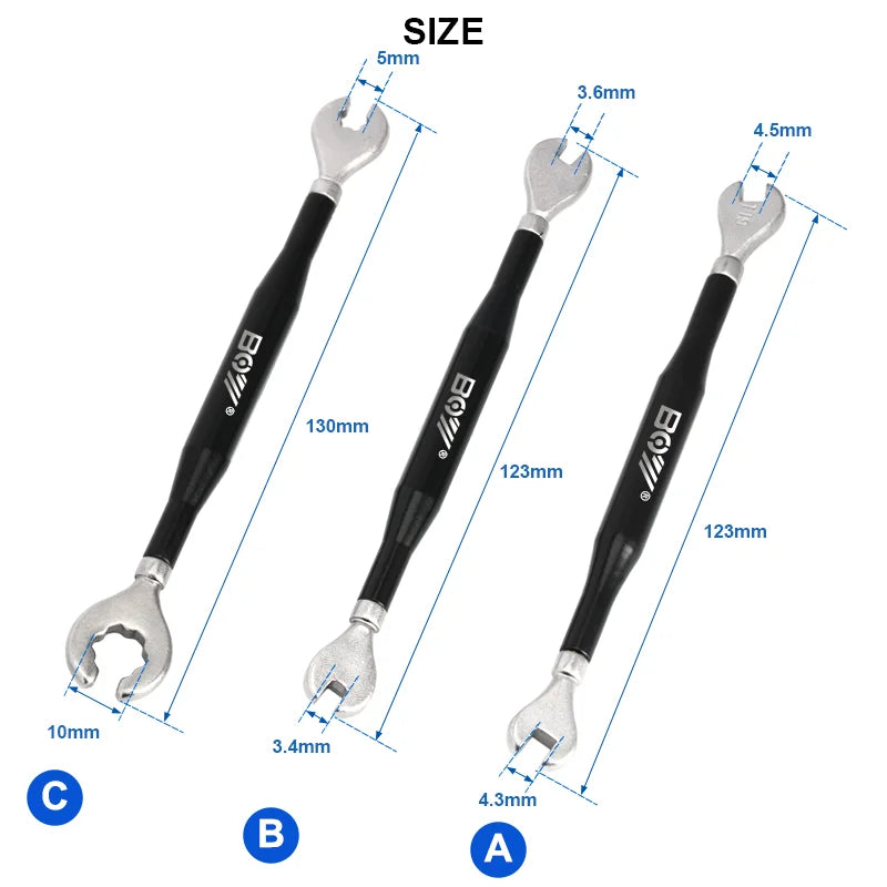 3 Bike Spokes Wrench Carbon Steel