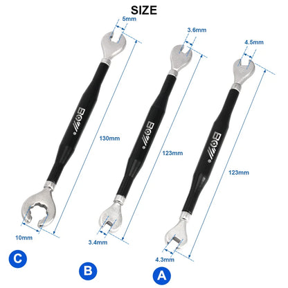 3 Bike Spokes Wrench Carbon Steel