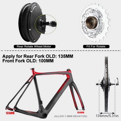 MTX - 5000w 72v hub motor kit